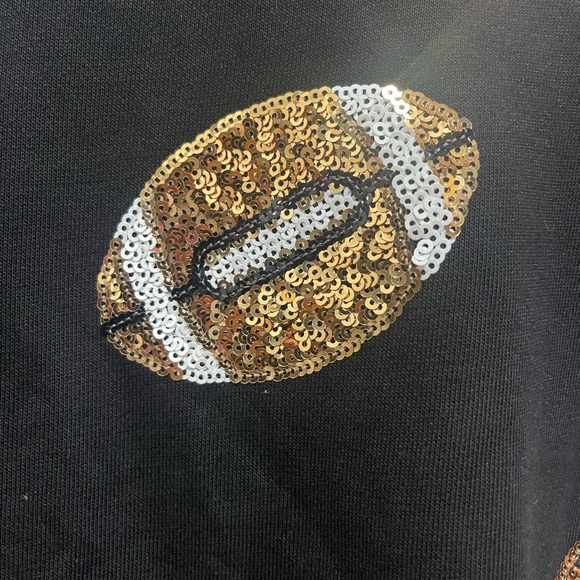 NWT Sequin football patch tee (black) - small - Picture 4 of 10